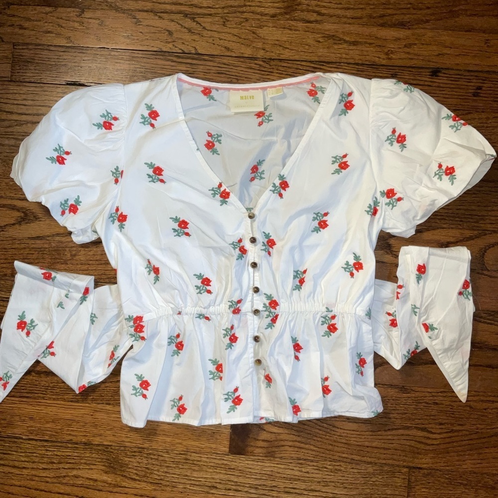 Maeve by Anthropologie Bubble-Sleeve Blouse - Picture 4 of 12